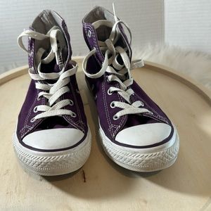 Purple converse sneakers kids size 3